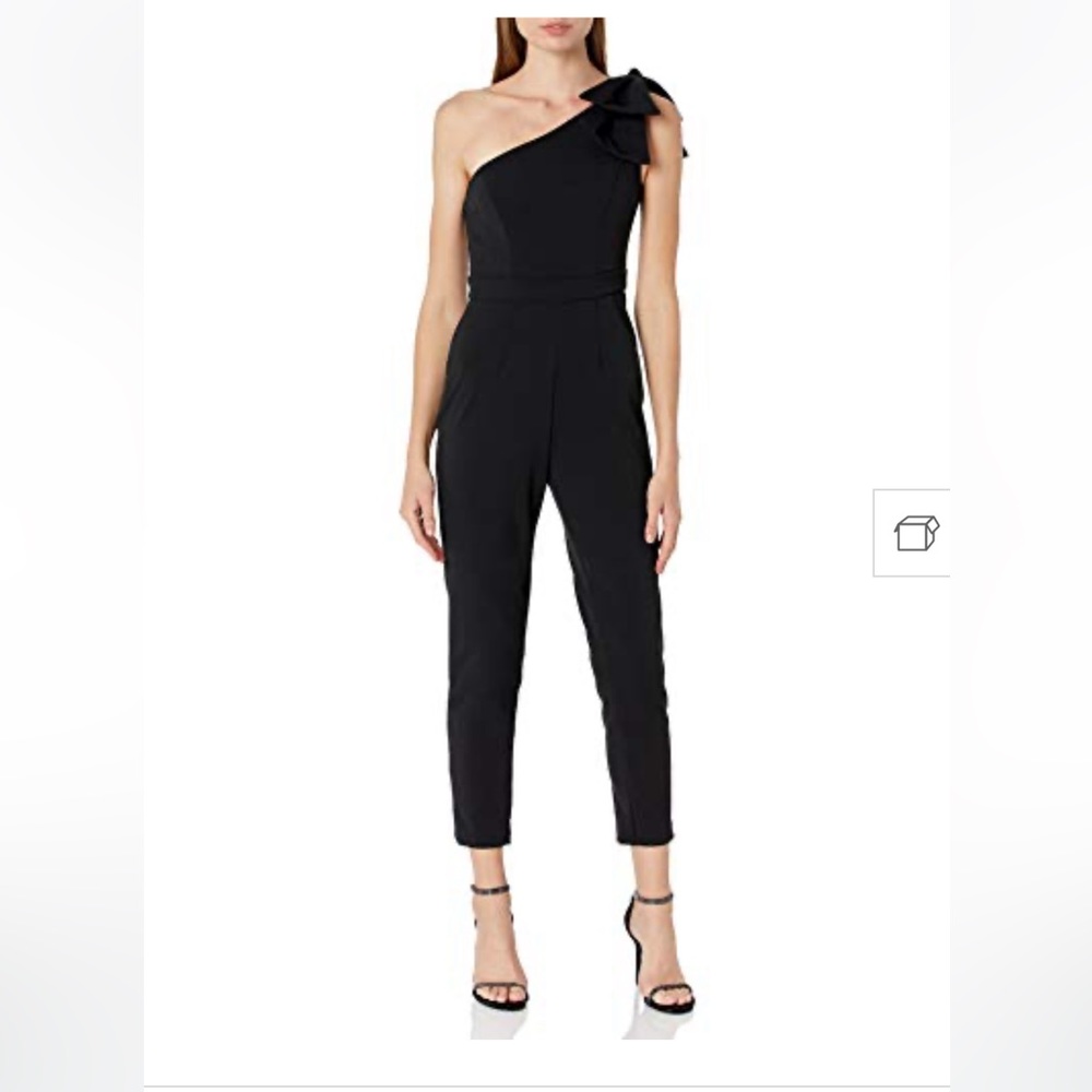 Adrianna Papell Women's One Shoulder Crepe Jumpsuit